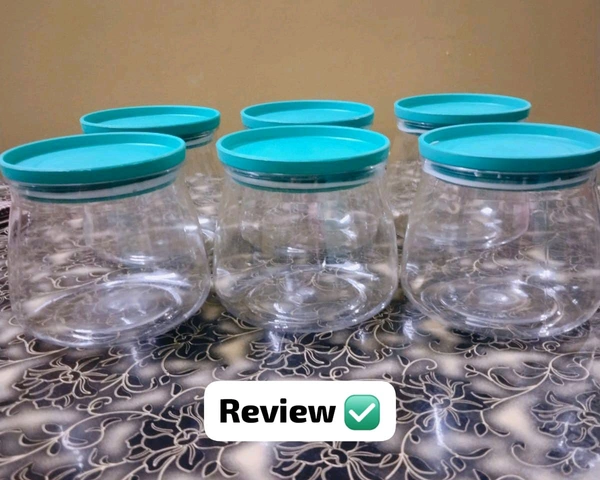 BPA FREE Transparent Plastic Jar - 6pc (900ml)
