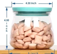 BPA FREE Transparent Plastic Jar - 6pc (900ml)