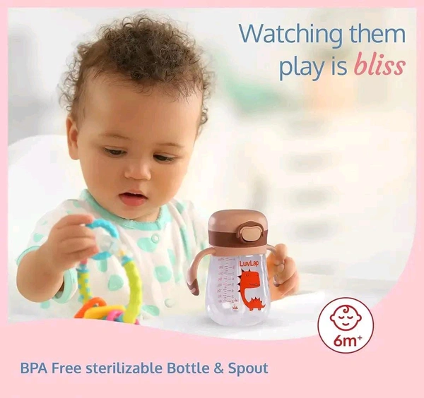 150ml Anti Spill Interchangeable Sippy Cup with Soft Silicone Spout and Straw