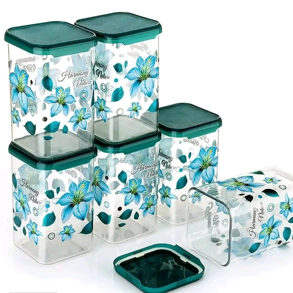 1100ml 6pc BPA Free Airtight Plastic Storage Containers