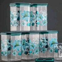 1100ml 6pc BPA Free Airtight Plastic Storage Containers
