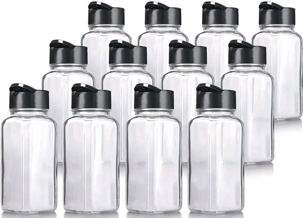 120 ml Glass Grocery Container(Pack of 12, Clear)