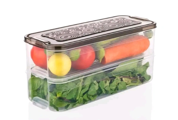 2000 ML - Pack of 1  Fridge Storage Boxes for Vegetables Fridge Organizers Case