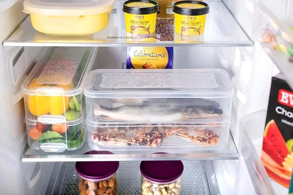 2000 ML - Pack of 1  Fridge Storage Boxes for Vegetables Fridge Organizers Case