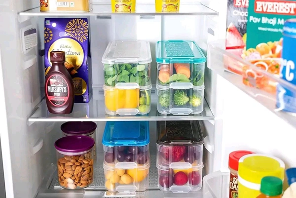2000 ML - Pack of 1  Fridge Storage Boxes for Vegetables Fridge Organizers Case