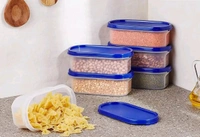 Kitchen 600 ml Oval Container For Grocery  Snacks Storage (Pack Of 4)