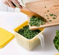 Fridge Containers For kitchen Storage With Removable Plastic Drain Basket (Pack Of 4)