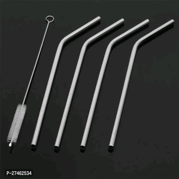 Reusable BPA-Free Stainless Steel Metal, Thick, Long, Dishwasher Safe Stainless Steel Drinking Straws