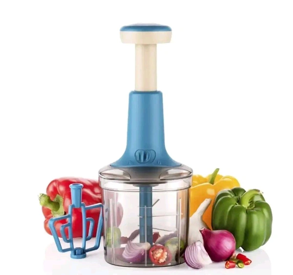 Classic Multipurpose Premium Plastic Manual Hand-Press Vegetable Chopper 1000 ml