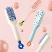 Self-Cleaning Anti-Static Massage One-Pull Clean Massage Comb Easy Clean Hair Brush (Pack Of 1