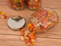 Puchku Peanut Glass Jars for Kitchen Storage With Metal Lid, 600 ml (Clear, 3 Pieces)
