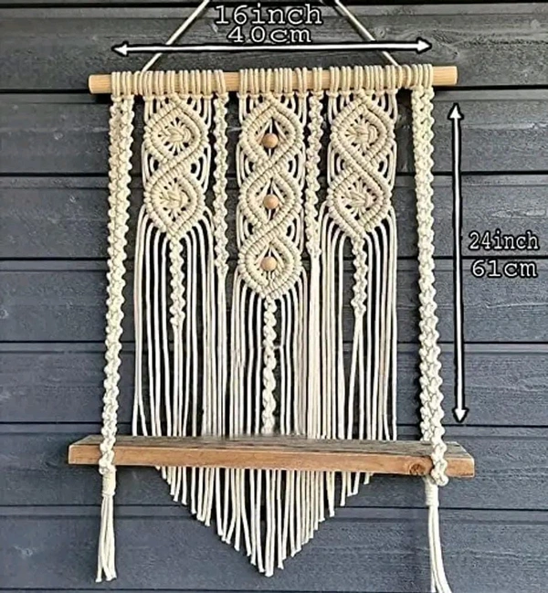 Macrame Wall Hanging Shelf