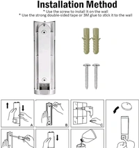 Metro Tree Wall Mount Transparent Liquid Soap Dispenser 400ml x 2