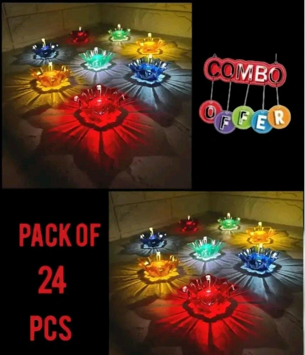 Combo Pack Of-24pc Designer 3D Reflection Diwali Diya