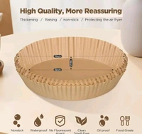 100PCS Non-stick Oil Resistant Air Fryer Parchment Paper Liners, 8 Inch Air Fryer Liners Disposable, Round Airfryer Liners for 5-8QT