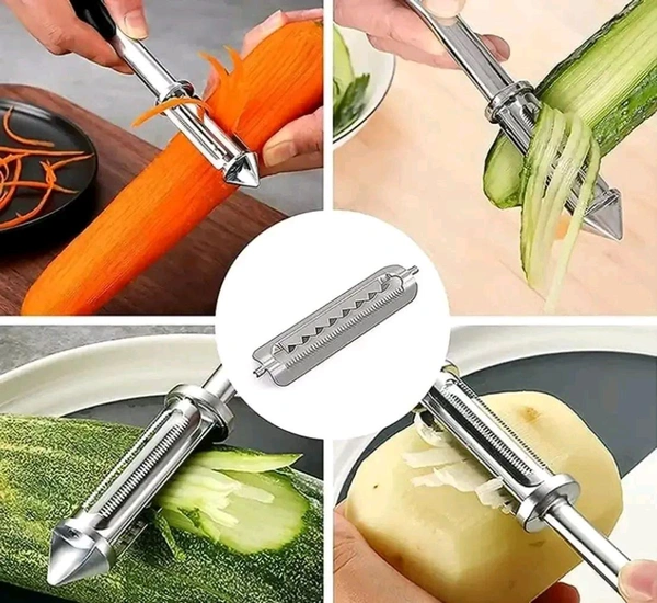 Stainless Steel Chopping Board with Peeler