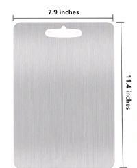 Stainless Steel Chopping Board with Peeler
