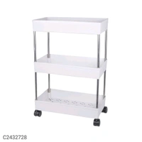 Multipurpose Storage Organizer Slim Rack Shelf With Wheels