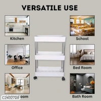 Multipurpose Storage Organizer Slim Rack Shelf With Wheels