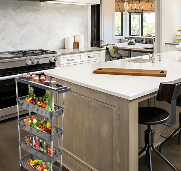 Classic 5 Layer Slim Rack With Handle-Grey