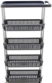 Classic 5 Layer Slim Rack With Handle-Grey
