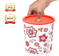 Stackable Plastic Containers, BPA Free, For Rice, Dal, Atta Flour, Set of 3 (2200ml, 1350ml 850ml) - colour may vary