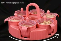 Plastic Rotating Spice Box with 6 Compartment