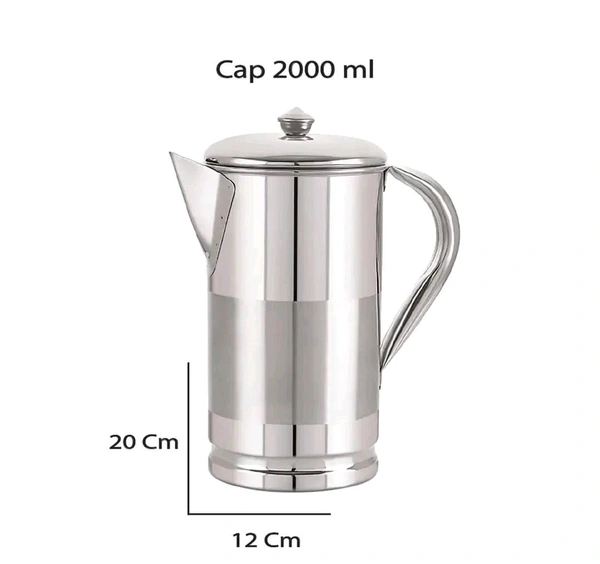  2 L Stainless Steel Water Jug Stainless Steel Water Pack of 1