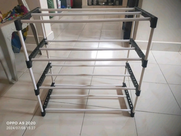 4 Layer Metal Pipe Shoe Rack 