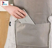 Waterproof and Oil-Proof Cooking Gown , Kitchen Fashion Home, Kitchen Apron Adult Female (Color : Brown/Khakhi)