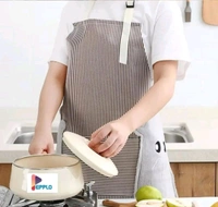 Waterproof and Oil-Proof Cooking Gown , Kitchen Fashion Home, Kitchen Apron Adult Female (Color : Brown/Khakhi)