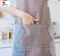 Waterproof and Oil-Proof Cooking Gown , Kitchen Fashion Home, Kitchen Apron Adult Female (Color : Brown/Khakhi)