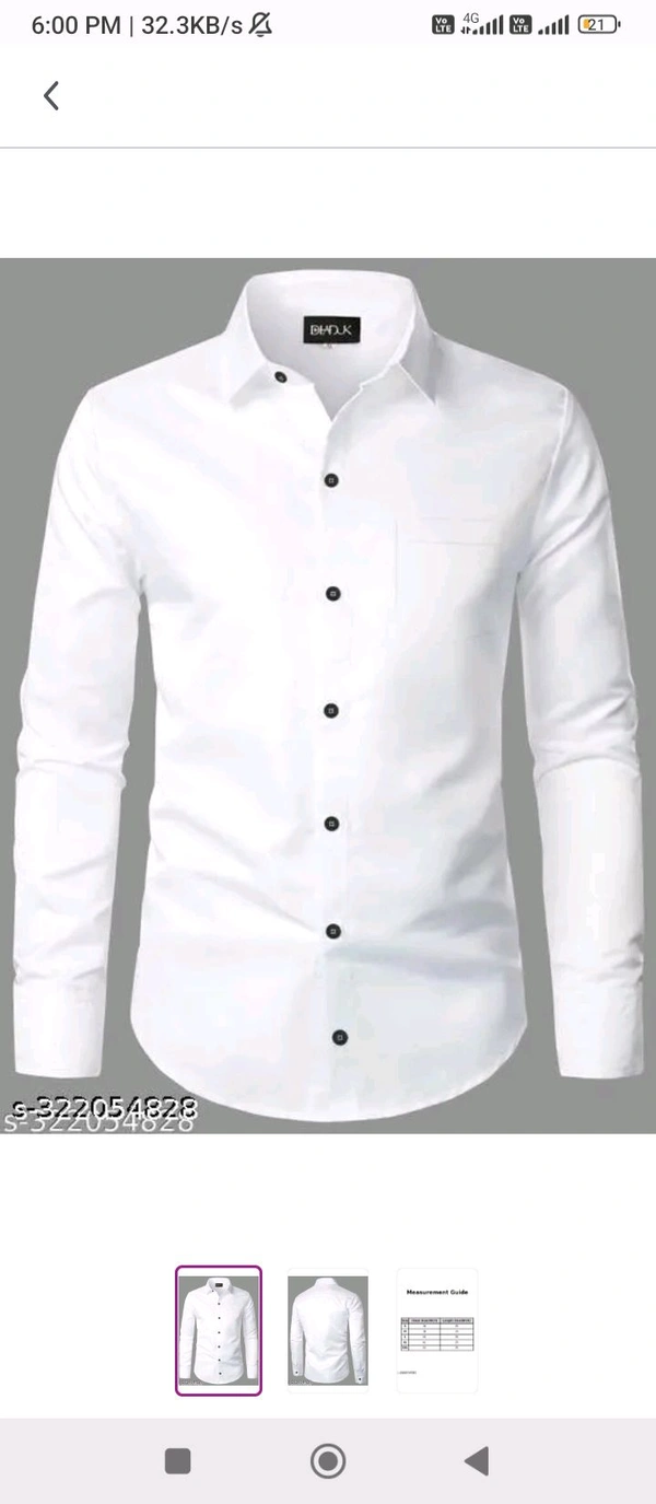 White Man Shirt  - White, Xl