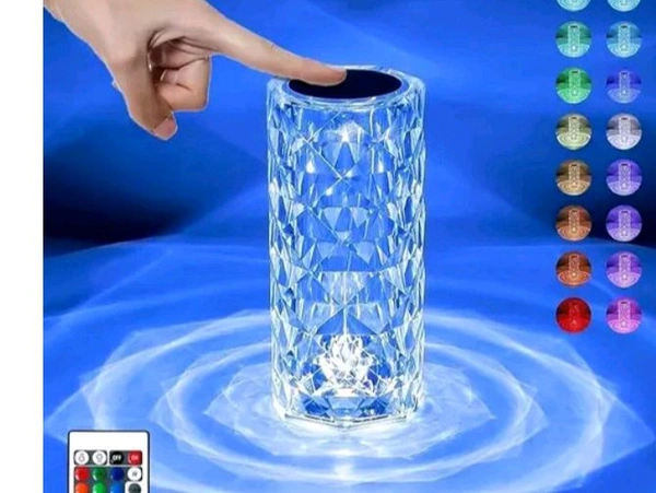 Crystal Light Lamp, 16colour Changing Rose Crystal Table Lamp  - Freesize