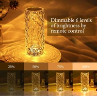 Crystal Light Lamp, 16colour Changing Rose Crystal Table Lamp  - Freesize