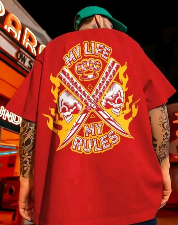 Best Oversized T-shirt - Red, Small  Med