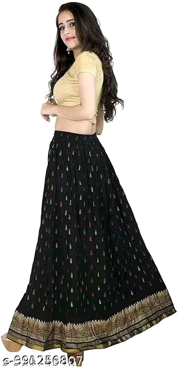 Trending Black Ethnic Skirts  - Black, Size