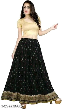 Trending Black Ethnic Skirts  - Black, Size