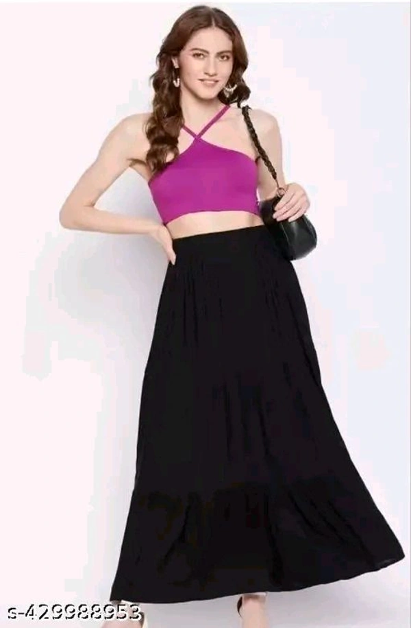 Pleated Skirts For Girls  - Black, Size