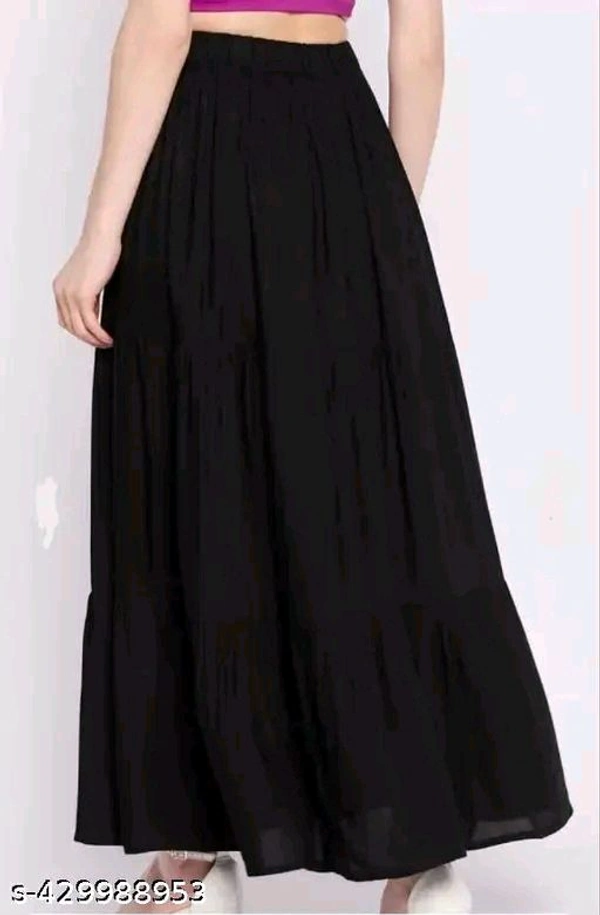 Pleated Skirts For Girls  - Black, Free Size