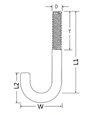 J Bolt For MS Angle (Pack of 100) 