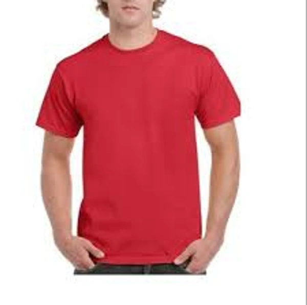 T-shirts Round Neck - Red, XL