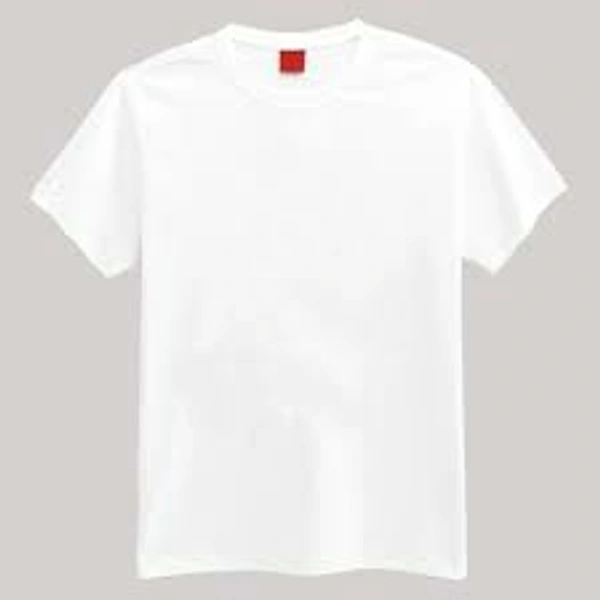 T-shirts Round Neck - White, M