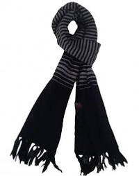 Acrylic Wool Warm Designer Muffler  - Grey