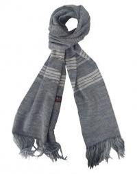 Acrylic Wool Warm Designer Muffler  - Grey
