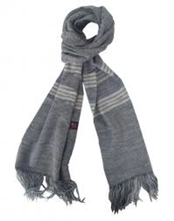 Acrylic Wool Warm Designer Muffler  - Black