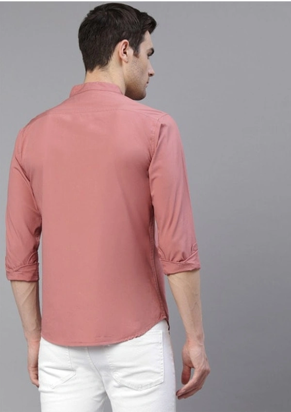 Full Sleeves Slim Fit Man Shirt - L, Green 