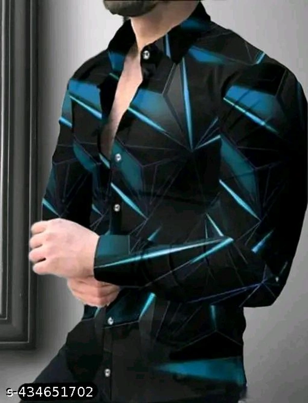 Trendy Graceful Men Shirts - XL, Blue