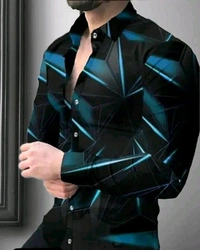 Trendy Graceful Men Shirts - S, Blue
