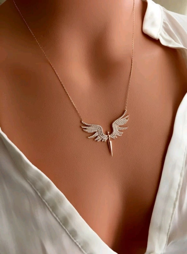 Angel Wings Pendant With Chain